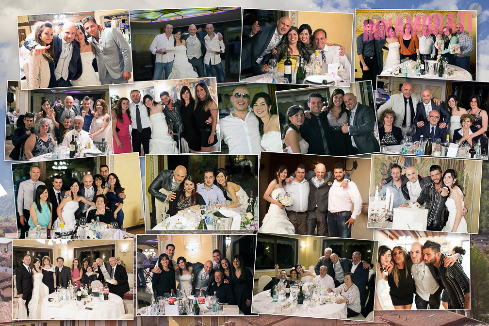 impaginazione album con parenti