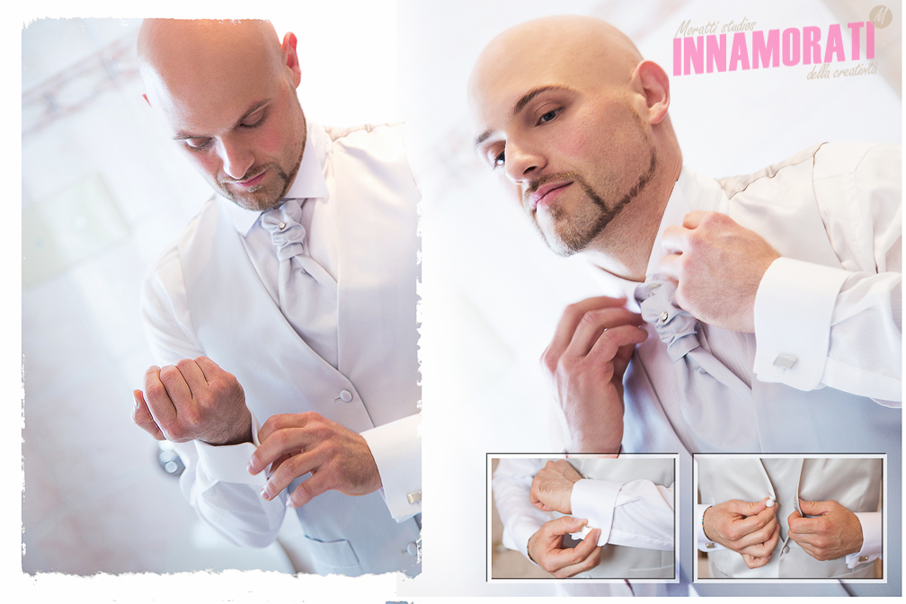 Fotolibro, scegliere il fotografo per l'album di Matrimonio. innamorati degli sposi, preparitivo sposo