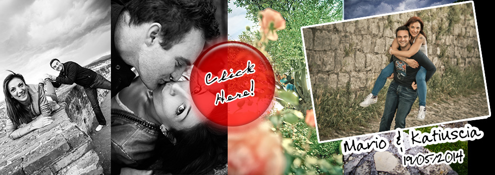 Mario e Katiuscia foto fidanzamento Castello