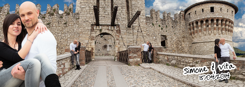 Vita e Simone, engagement, Brescia, Castle, Photo, Italy